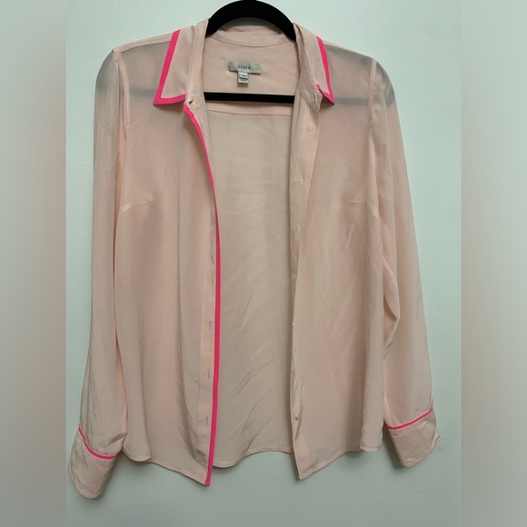 J Crew women’s long sleeve button up blouse - Picture 2 of 6